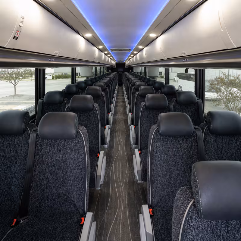 40-56 Passenger Charter Bus Interior