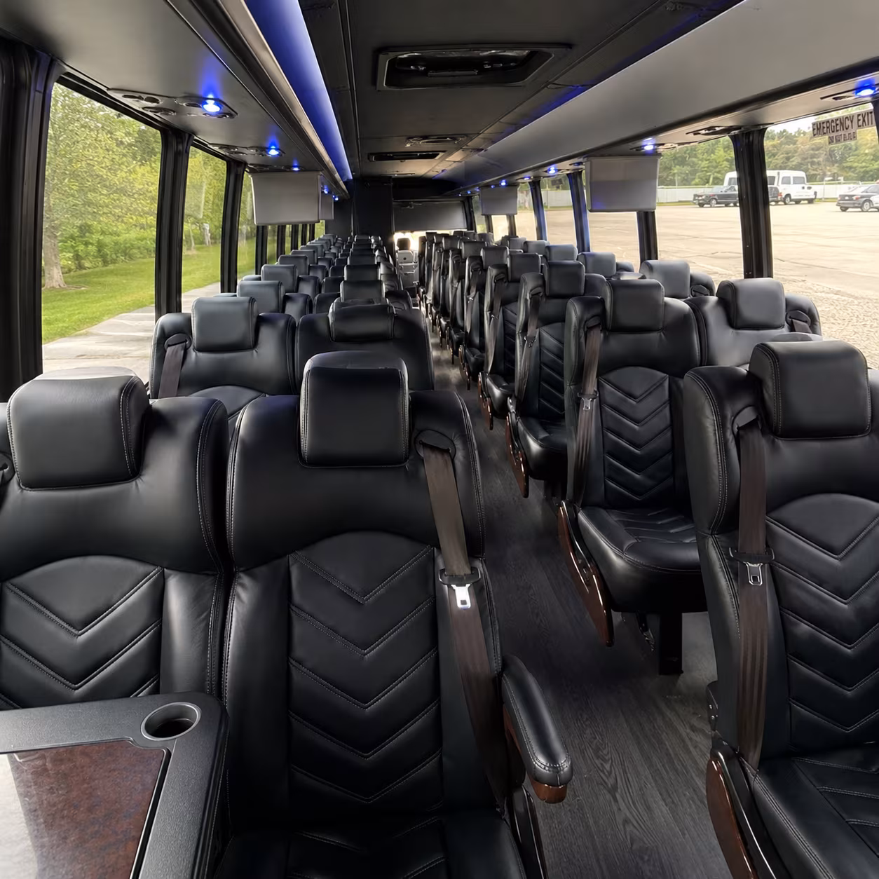 Myrtle Beach Airport Shuttle & Transportation party bus interior