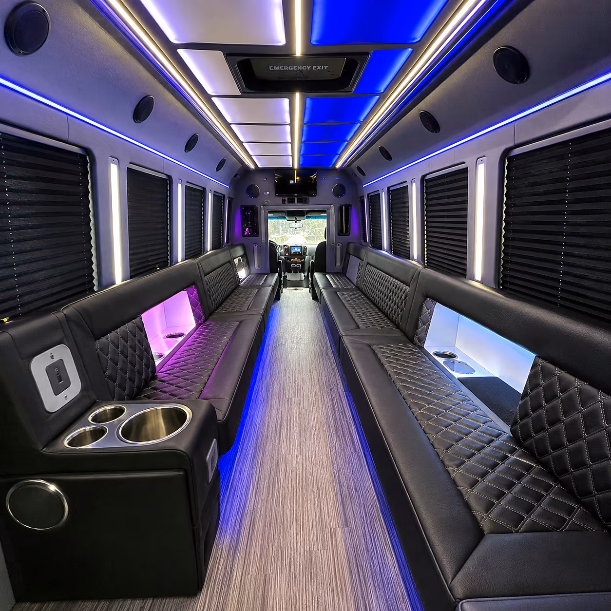 Myrtle Beach Birthday, Sweet 16, & Quinceañera Transportation party bus interior