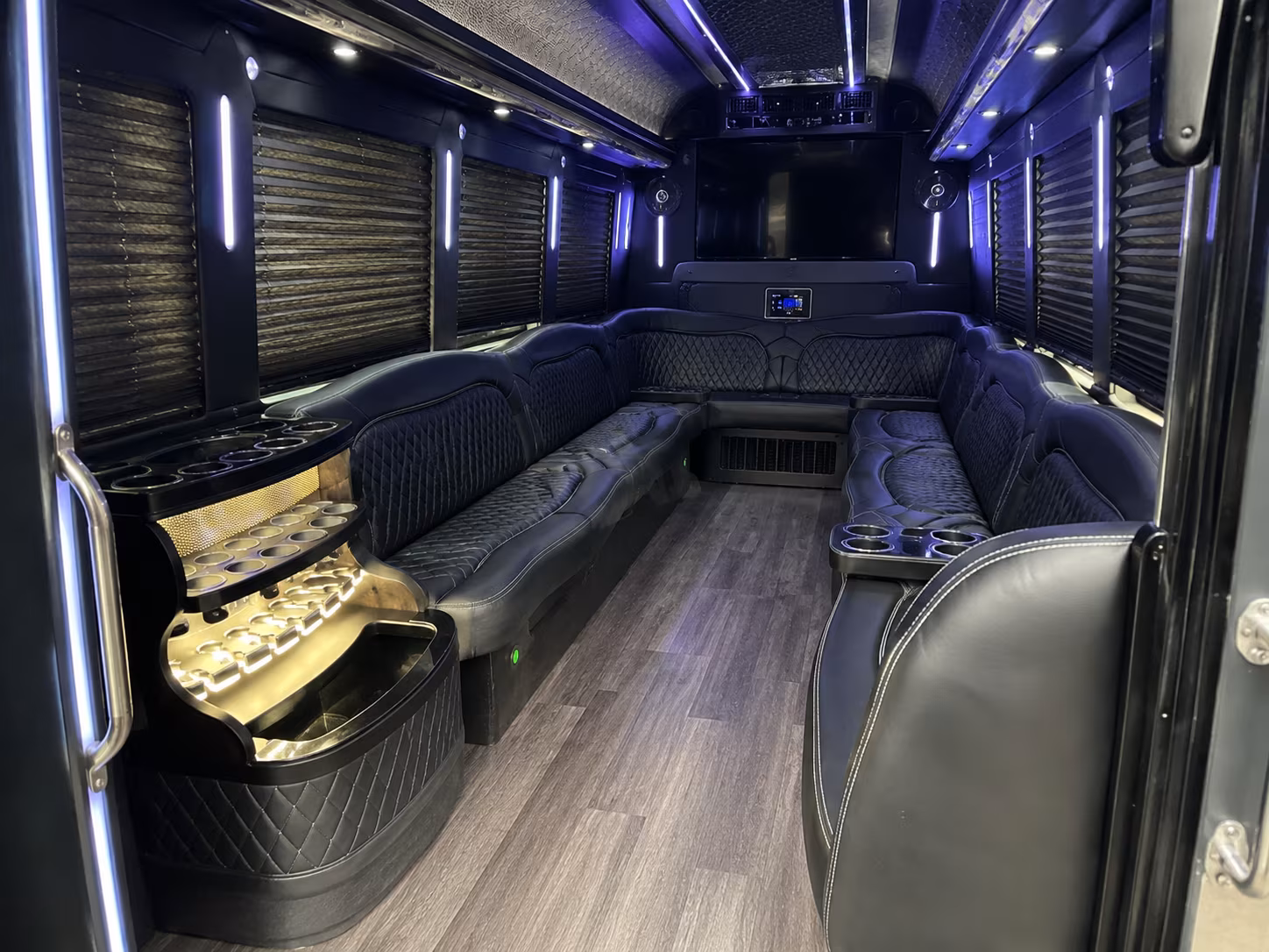 Myrtle Beach Wedding Transportation party bus interior