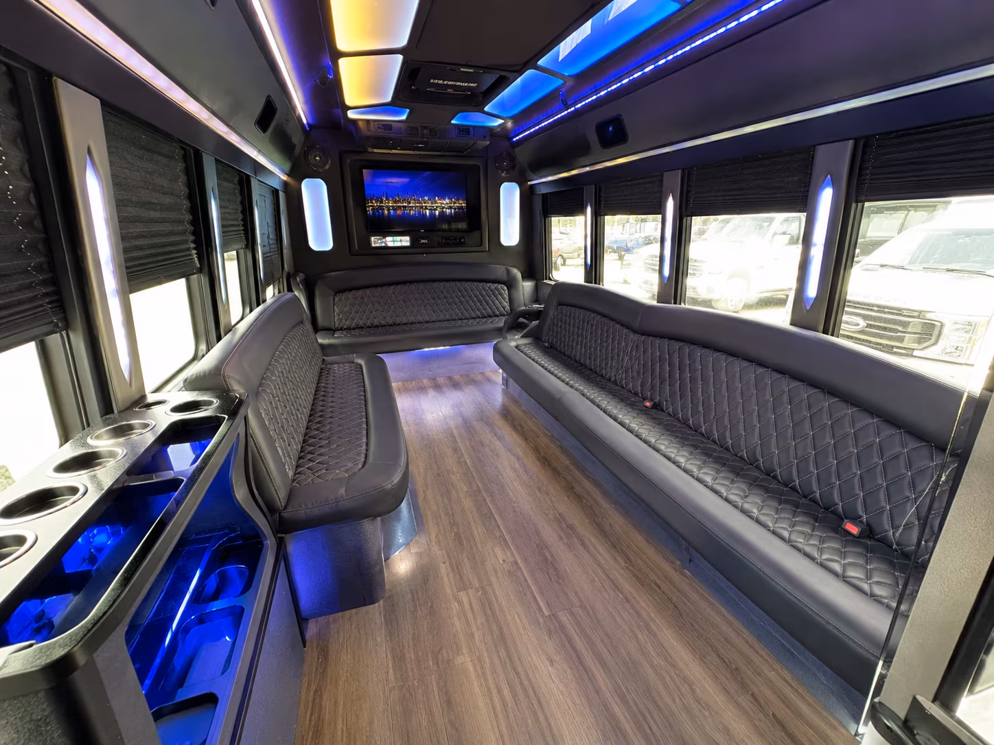 Myrtle Beach Wedding Transportation party bus exterior