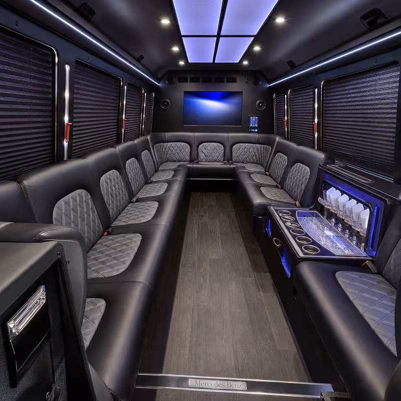 14 Passenger Sprinter Limo Interior